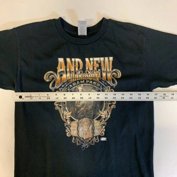 Gladen Boys Hang Man Adam Page And New AEW Crew Neck T-Shirt SIze M‎ - Picture 9 of 11